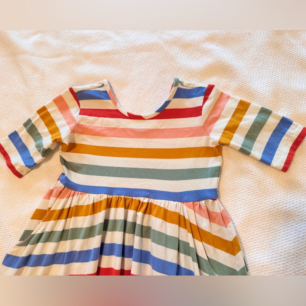 HANNA ANDERSSON Stripe Skater Dress with Pockets - Picture 8 of 13